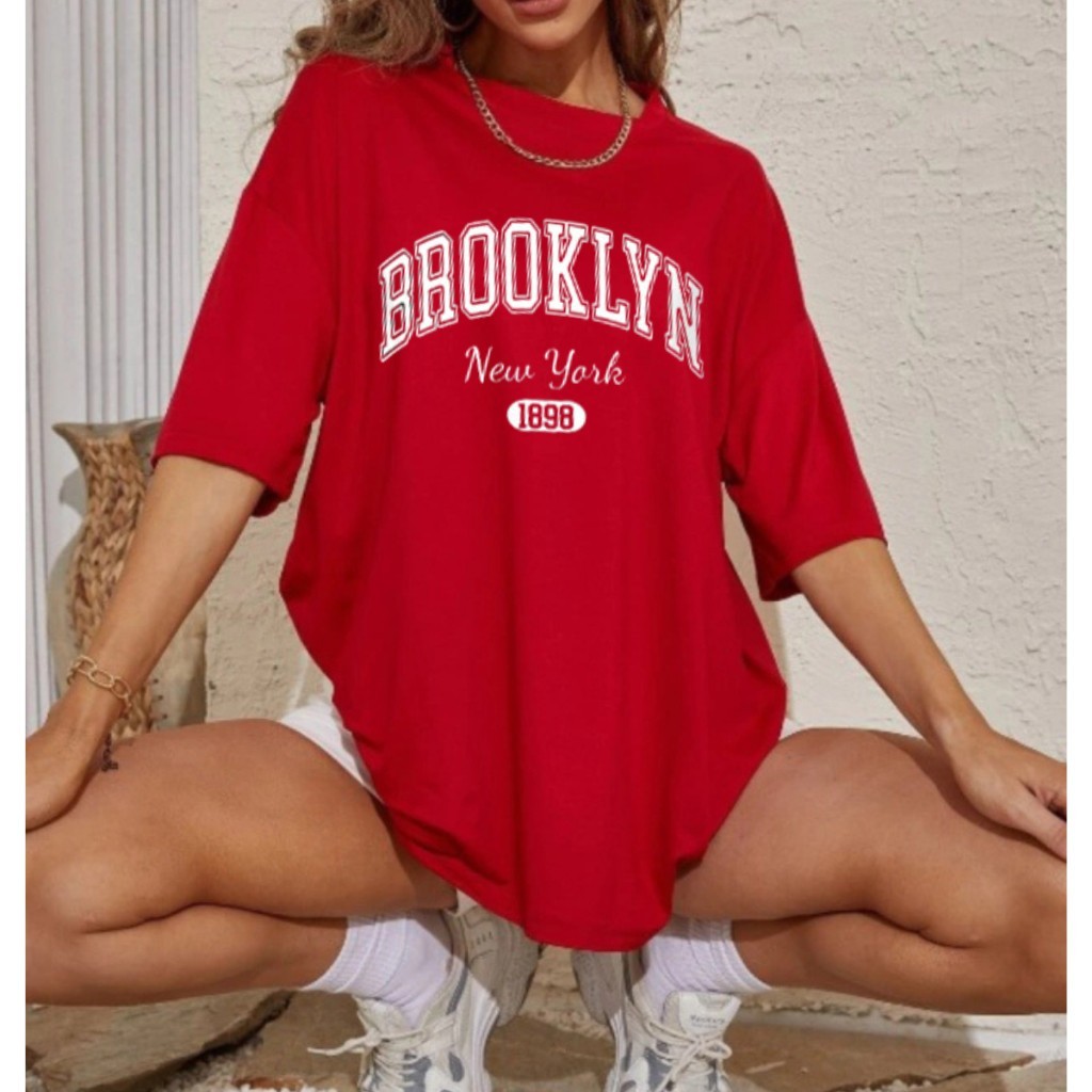 Camiseta Unissex Estampada Brooklyn 100% Algodão Academia e Casual