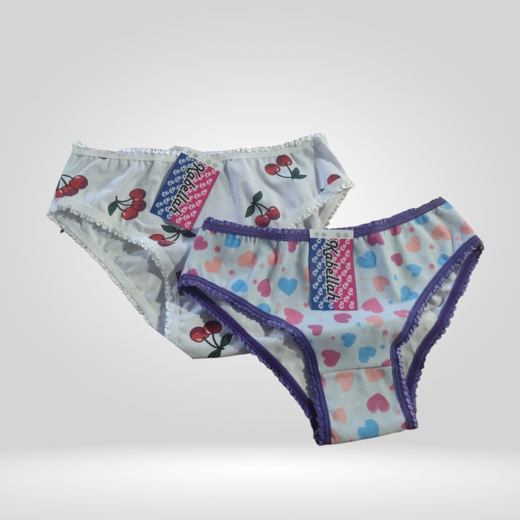 Kit 10 Calcinha Infantil Feminina Juvenil Menina 10 a 14 Anos Cotton Estampada Confortável