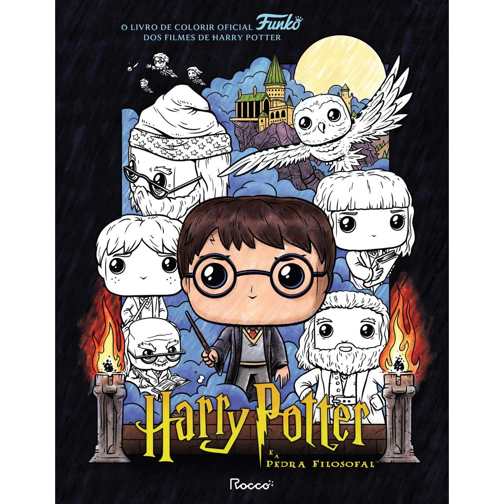 Livro de colorir oficial Funko Pop! Harry Potter e a Pedra Filosofal