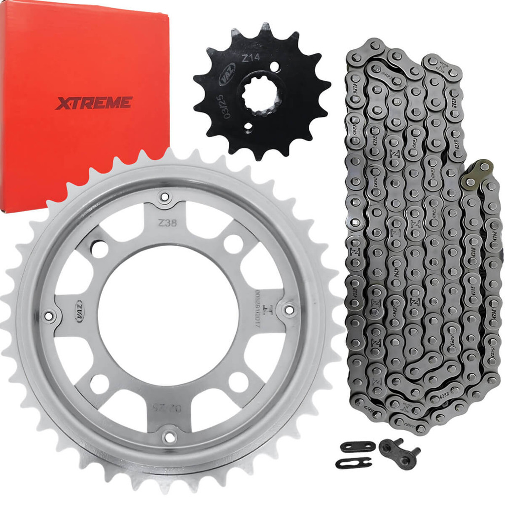 Kit Relação Transmissão Honda Cb Twister 300F 2023 a 2026 Reforçado Vaz+Cawu
