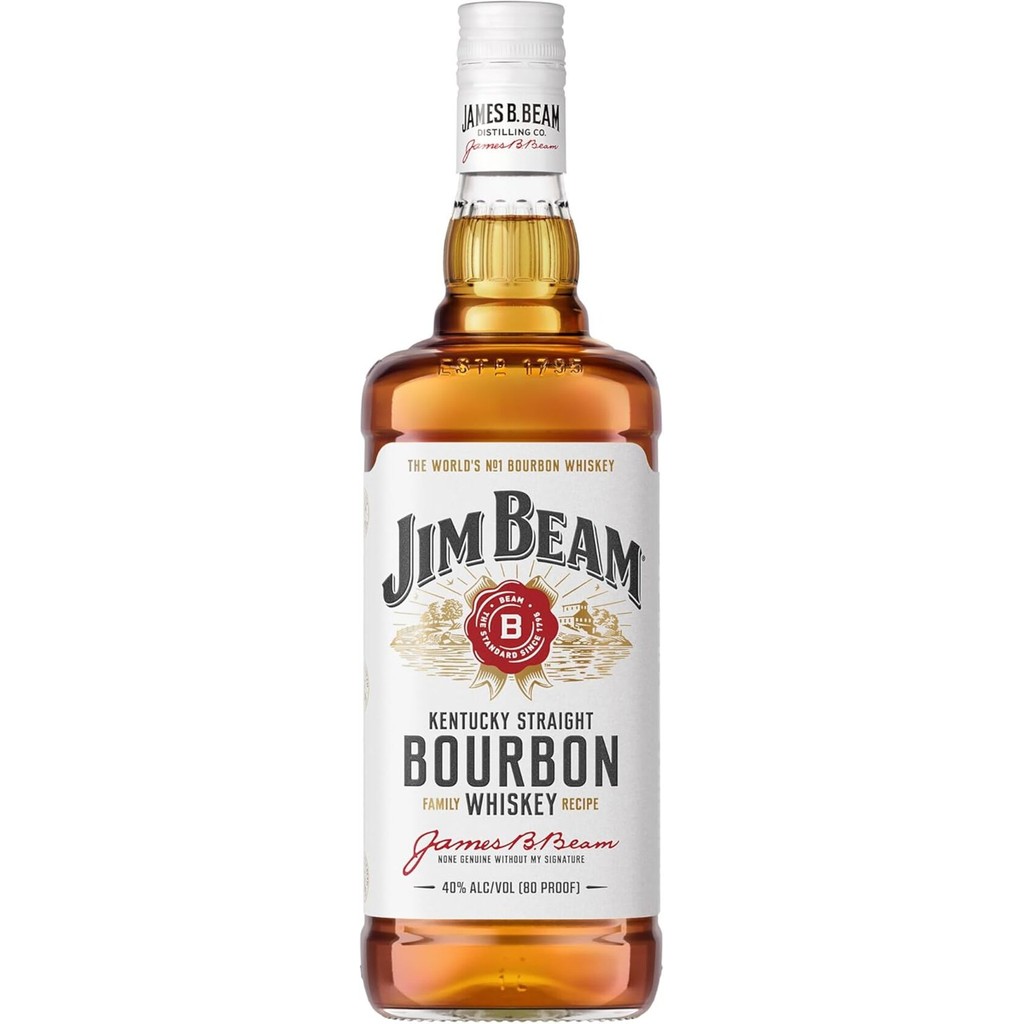 WHISKY BOURBON JIM BEAM WHITE 1000ML - Food & Beverages
