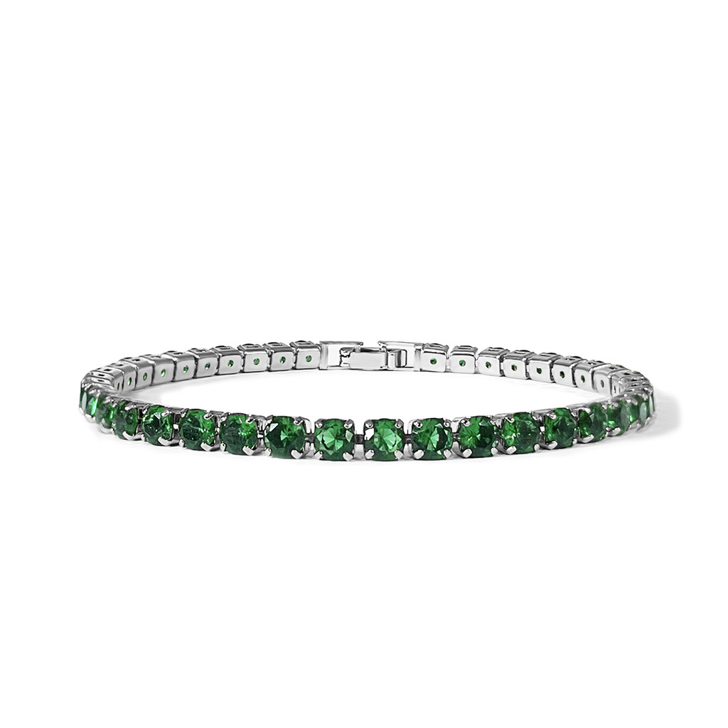 Pulseira Riviera Zircônia Verde Com Fecho Gaveta Premium Clarke Jóia Masculina Elegante Sofisticada em Oferta na Shopee