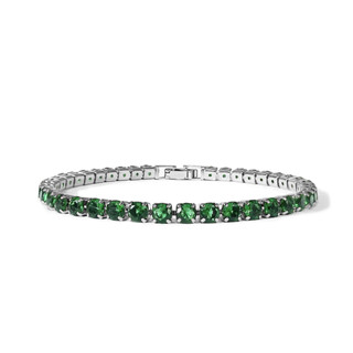 Pulseira Riviera Zircônia Verde Com Fecho Gaveta Premium Clarke Jóia Masculina Elegante Sofisticada em Oferta na Shopee