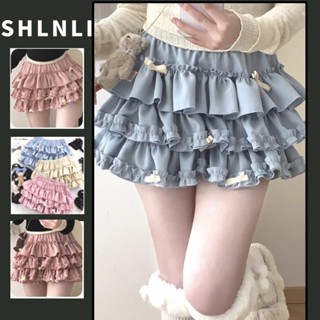 Y2K Doce Babados Cintura Alta Mini Saia Feminina Japonesa Fofa Lolita Arco Uma Linha Bolo em Oferta na Shopee
