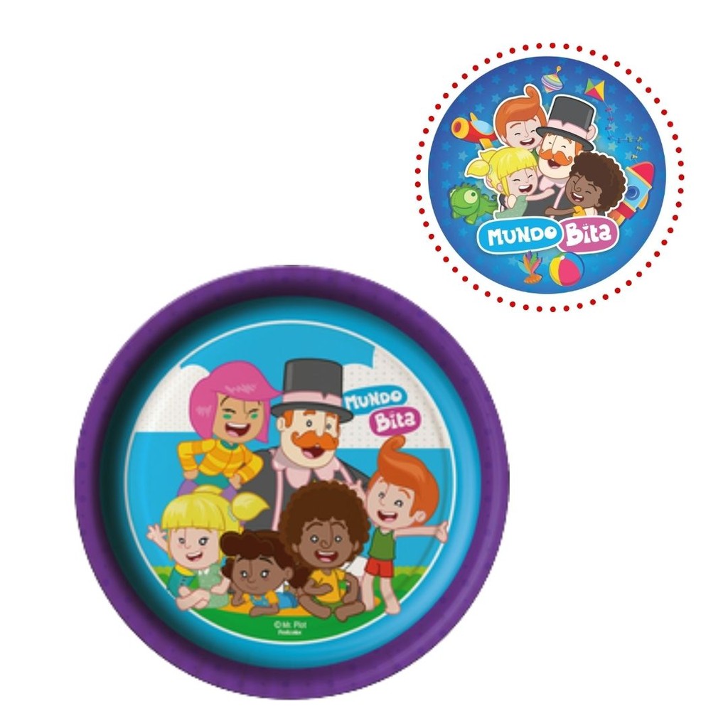 8~32 PRATO FESTA MUNDO BITA DE PAPEL 18 CM FESTCOLOR em Oferta na Shopee