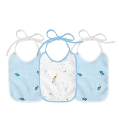 Kit Babador Papi Felpudo Plastificado Estampa Menino 3 Peças