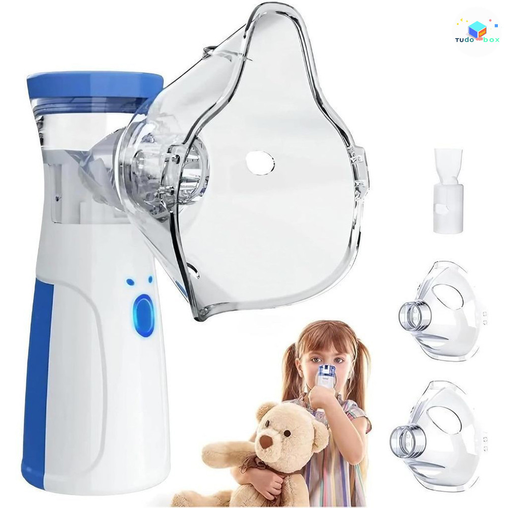 AIQUE Nebulizador Portátil Mini - Inalador Silencioso Ultrassônico para Adultos e Crianças