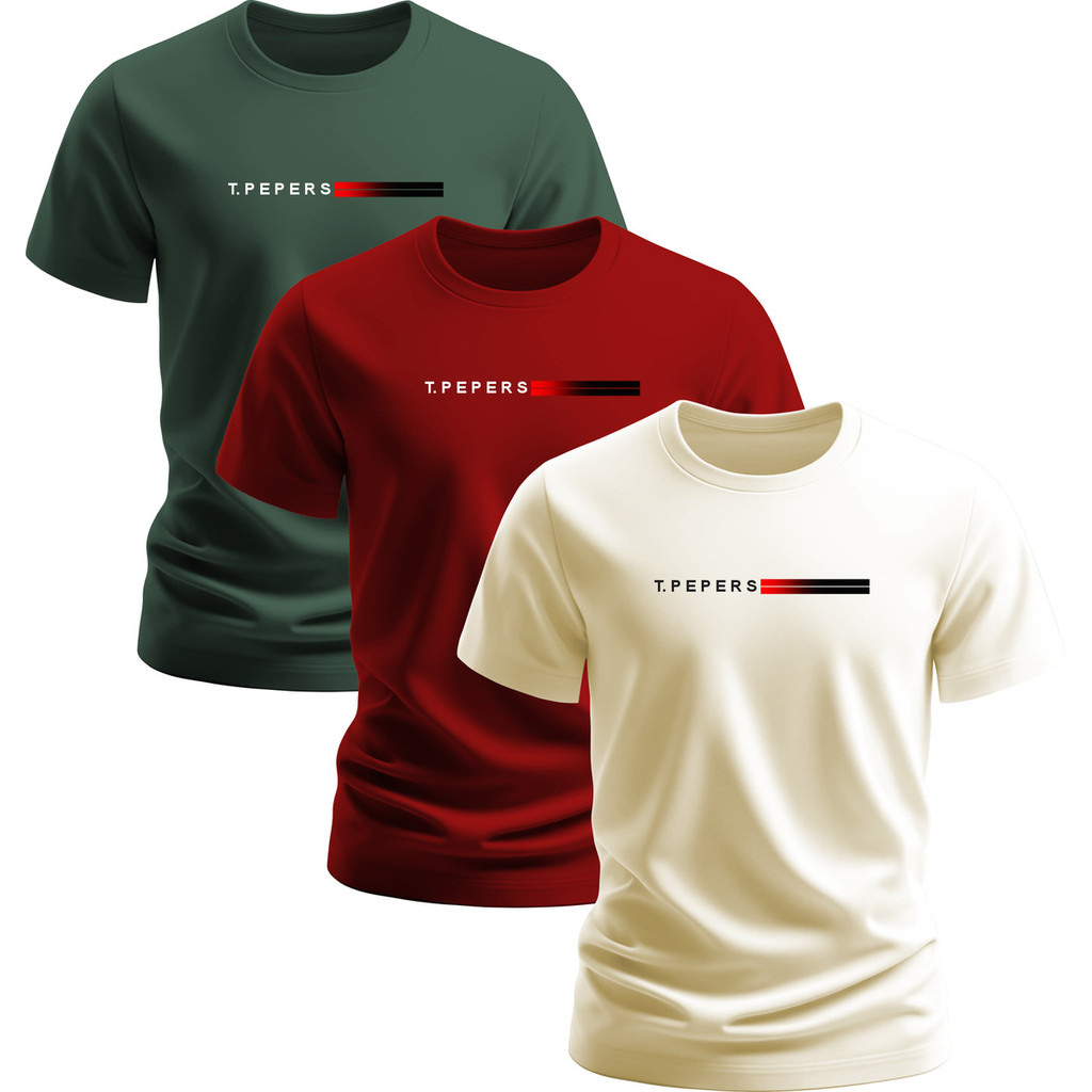 Kit Com 3 Camisetas Masculina Top Original