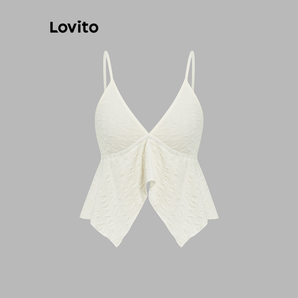 Lovito Casual Plain Fake 2 em 1 Regata para Mulheres L114AD131 em Oferta na Shopee