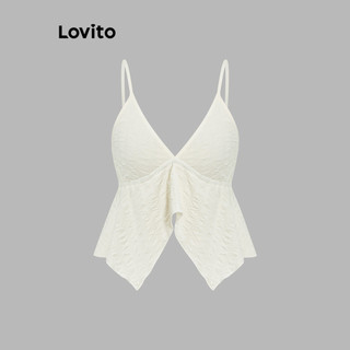 Lovito Casual Lisa Falsa 2 em 1 Regata Praia para Mulheres L114AD131