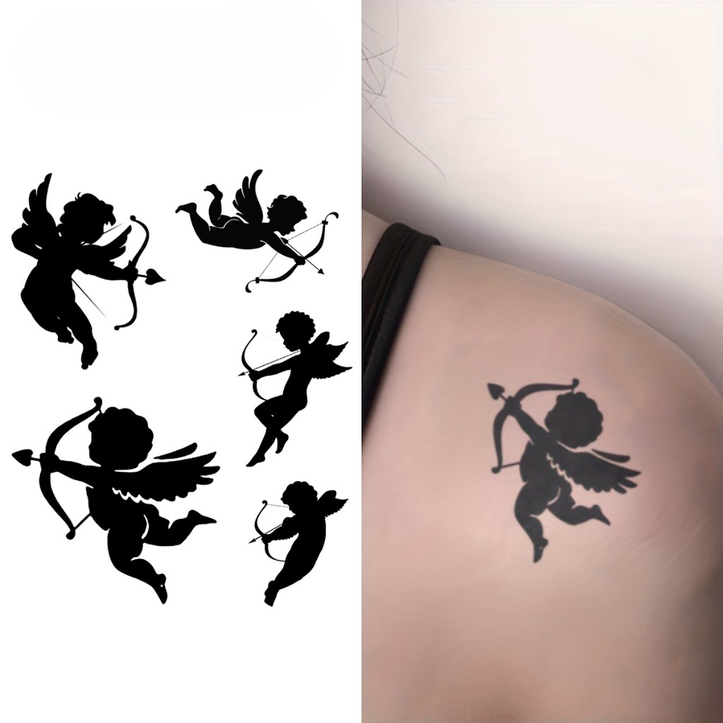 Tatuagem Temporária Cupido, Dura Até 15 Dias, Nova Tecnologia Mágica, Adesivo Semi-Permanente à Prova d'Água