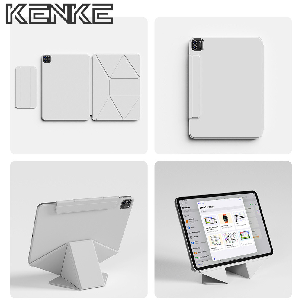 KENKE Capa Para iPad Magnética Multifuncional Tablet Air pro 11 pro 13 " 12.9 Geração 10a 11a A16 M2 M3 air 4/5/6/7/8