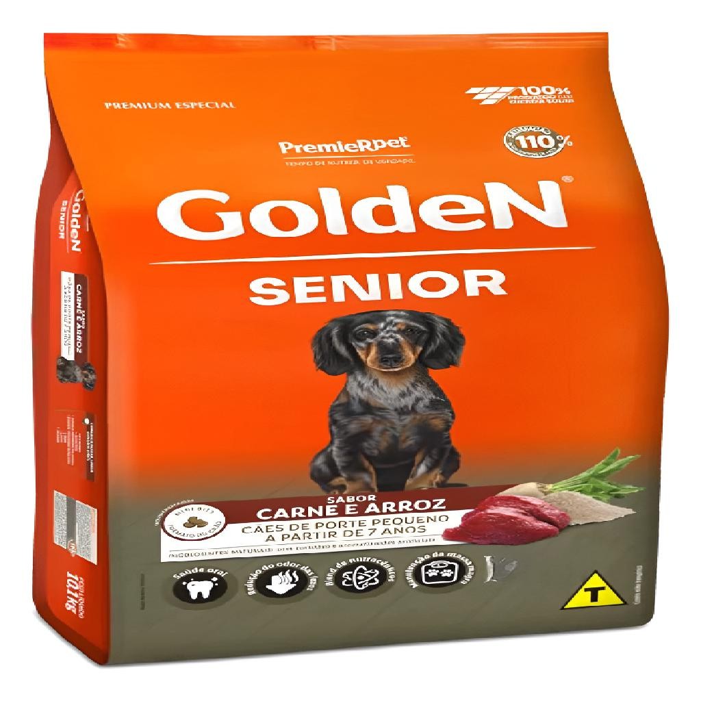 Ração Golden Ad Senior Porte Pequeno Carne 3kg