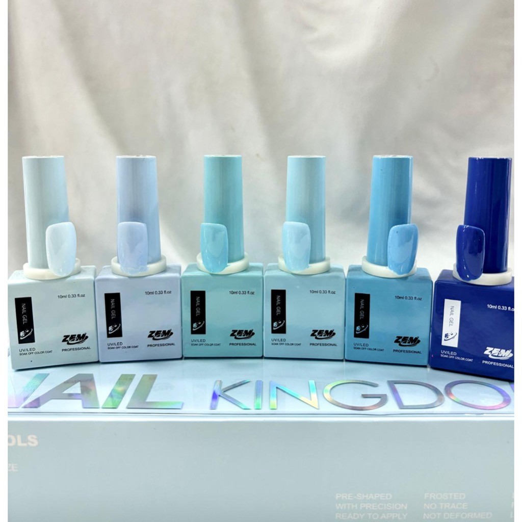 Kit c/5 Esmalte Zem QUADRADA Nail Gel Soak Off Color Coat 10ml Uv/Led Embalagem QUADRADA