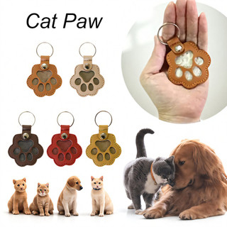 Chaveiro De Couro Memorial Para Armazenamento De Pelos De Animais De Estimação , Adorável De Pata De Gato Amantes Porta-