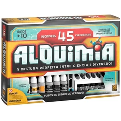 JOGO ALQUIMIA 45 EXPERIÊNCIAS GROW BRINQUEDO ATIVIDADE FRASCO SUBSTÂNCIA QUÍMICA CIÊNCIA LABORATÓRIO