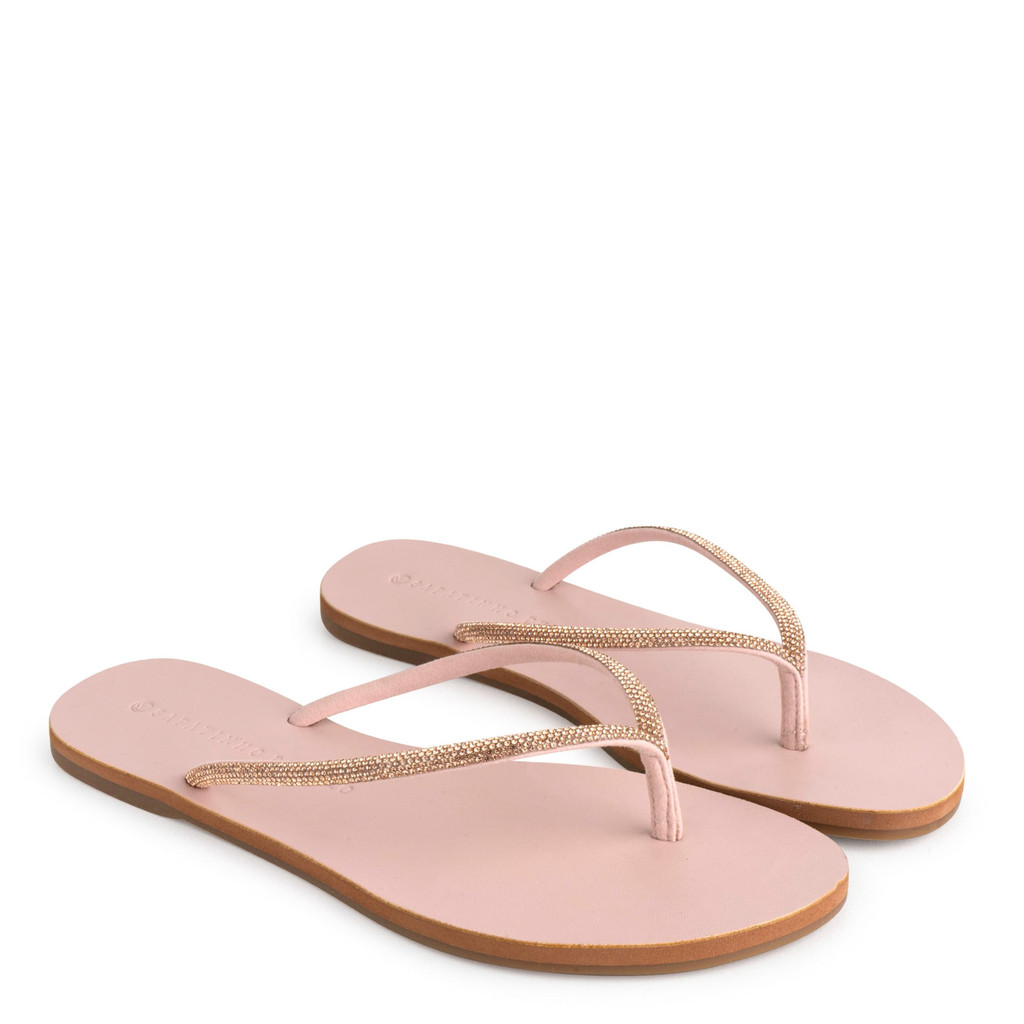 Rasteira Nude Baby Tira Strass Brilho 10040.10_2 - Women Shoes