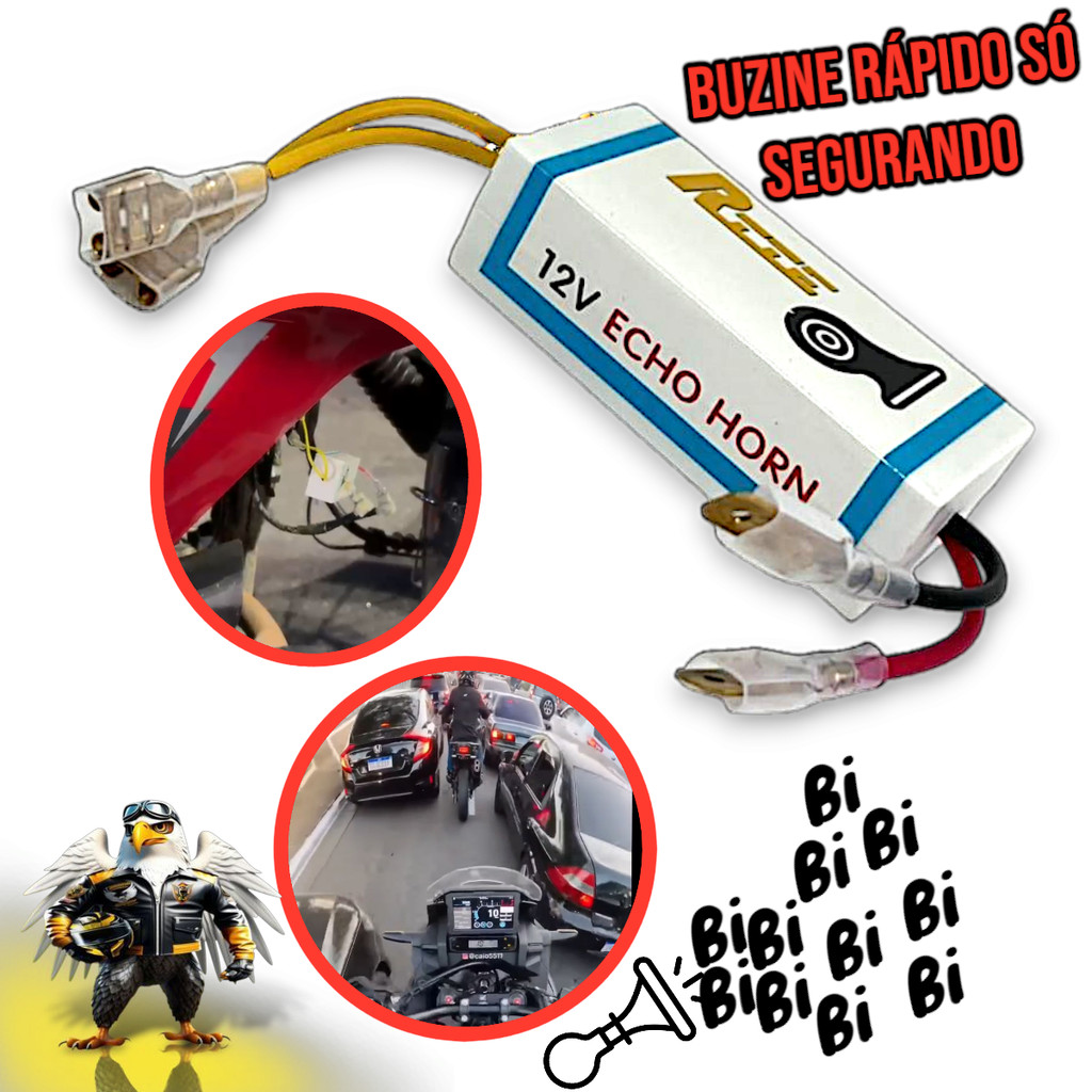 Controlador De Buzina Moto Universal 12 Volts