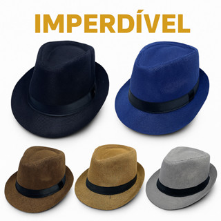 Chapéu Panama Fedora Estilo Malandro Pagodeiro em Oferta na Shopee