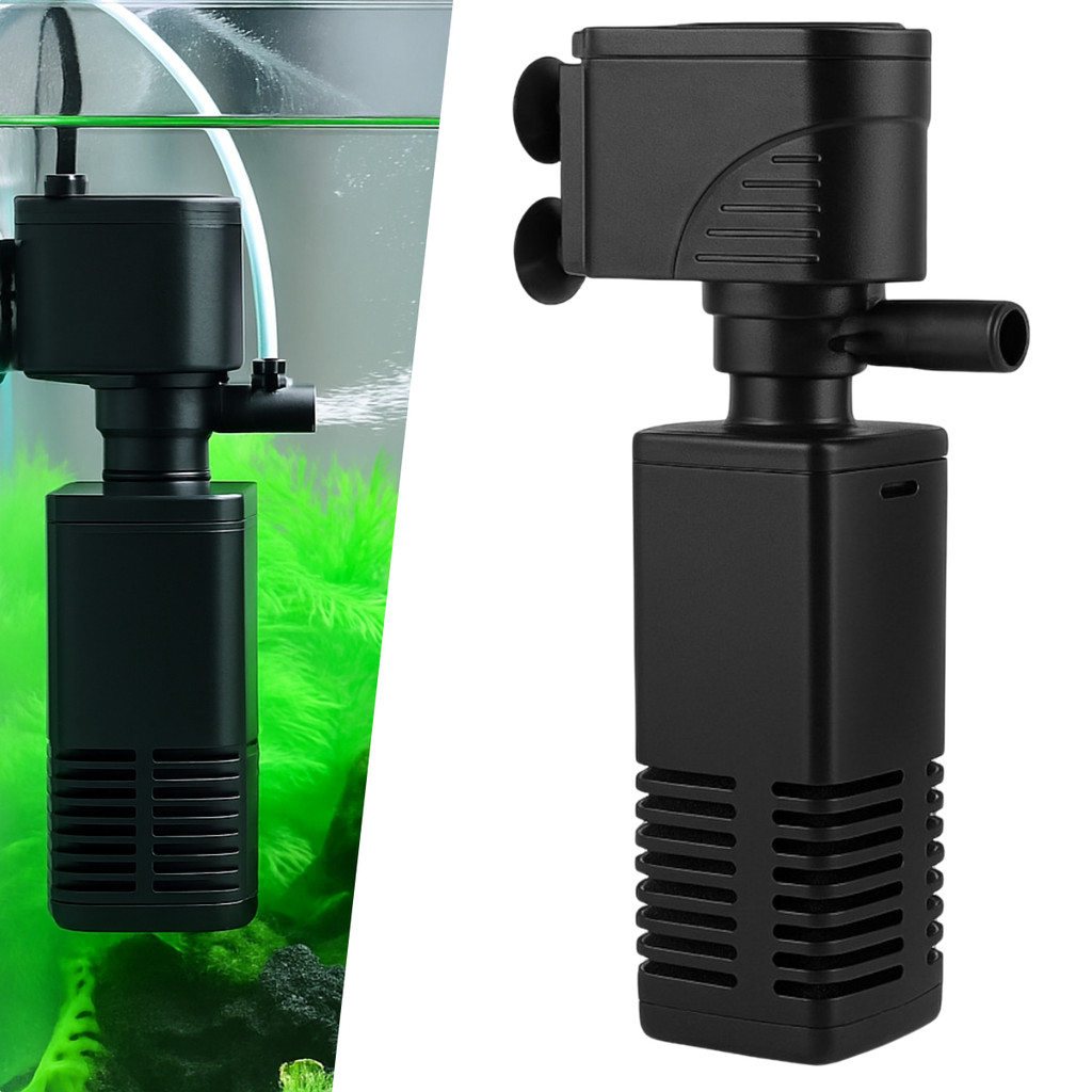 FILTRO INTERNO AQUARIO 400L/H SUBMERSO COM BOMBA AERADOR DE OXIGENIO PARA AQUÁRIOS ATÉ 40L