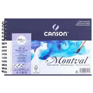 Bloco Espiral Para Aquarela Canson Montval Grão Fino - 300g - 13,5x21cm em Oferta na Shopee