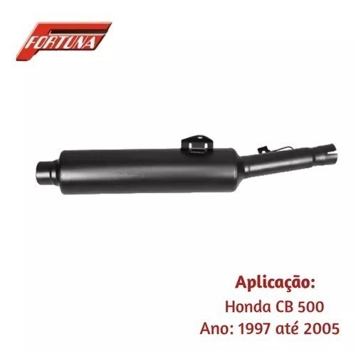 Escapamento Fortuna Modelo Original - Honda Cb 500 1997 a 2005