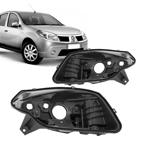 Par Carcaça Farol Sandero 2008 2009 2010 2011 Novo