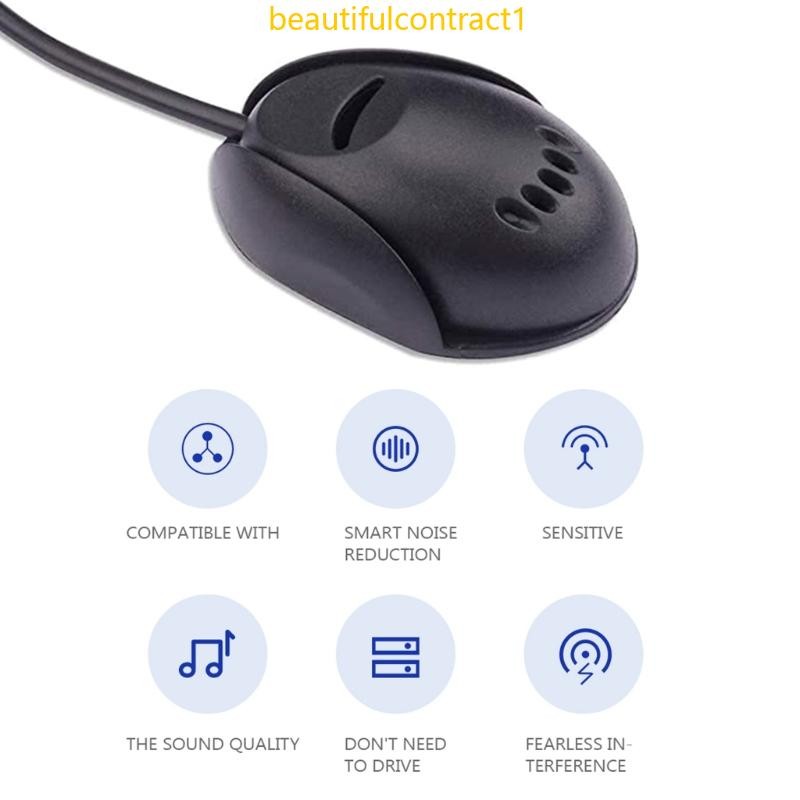 Car Mount 3 5 Microfone Redução Ruído Externo Para Carro Estéreo