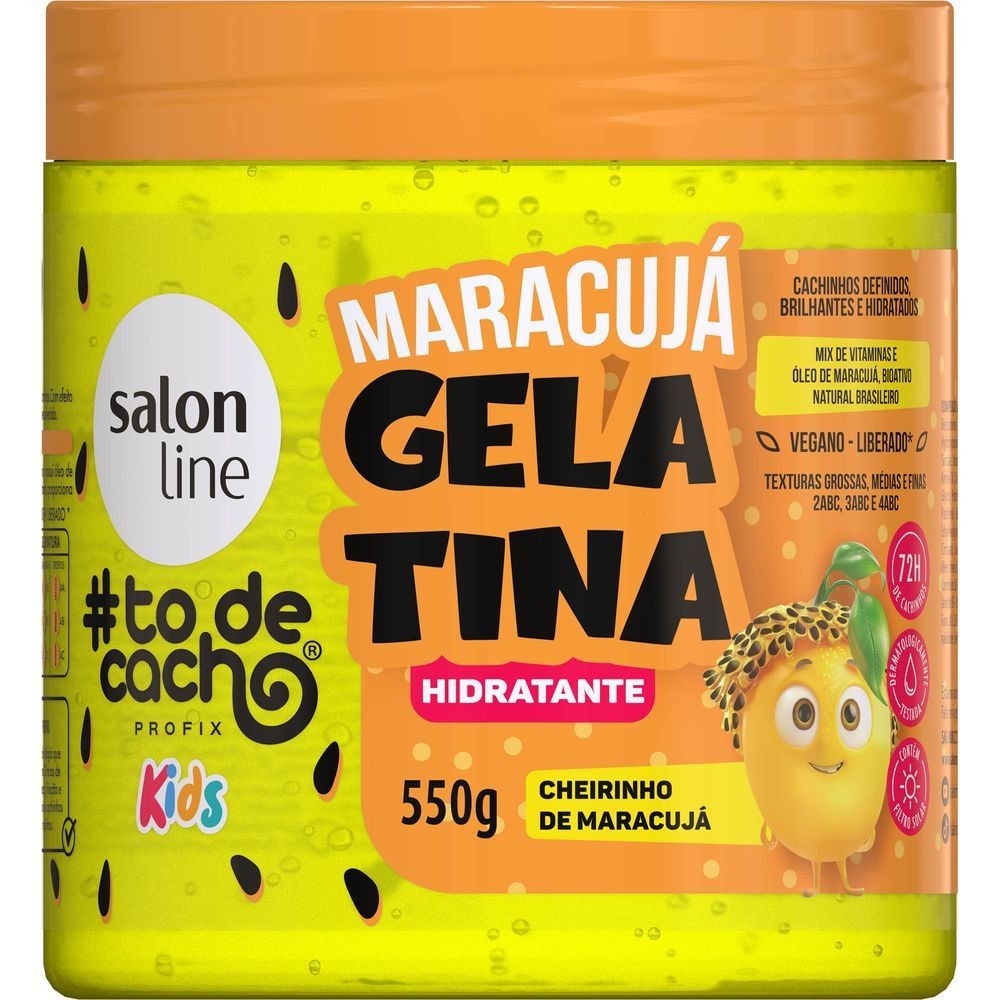 Gelatina Salon Line Todecacho Kids Hidratante Maracujá 550g - Mom & Baby