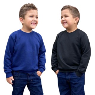 Kit 2 Blusas Manga Longa Moletom Moletinho Infantil Menino Segunda Pele em Oferta na Shopee