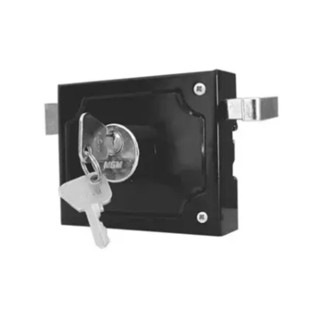 Fechadura Sobrepor Serralheiro Preto Para Portão MGM em Oferta na Shopee