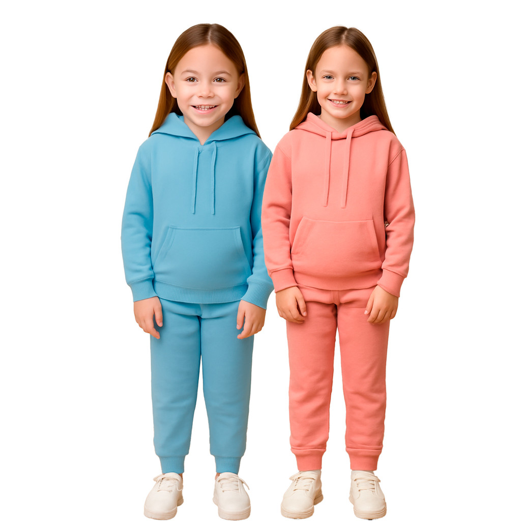 Kit 2 Conjunto Moletom Feminino Plus Size Infantil Confortável Adulto