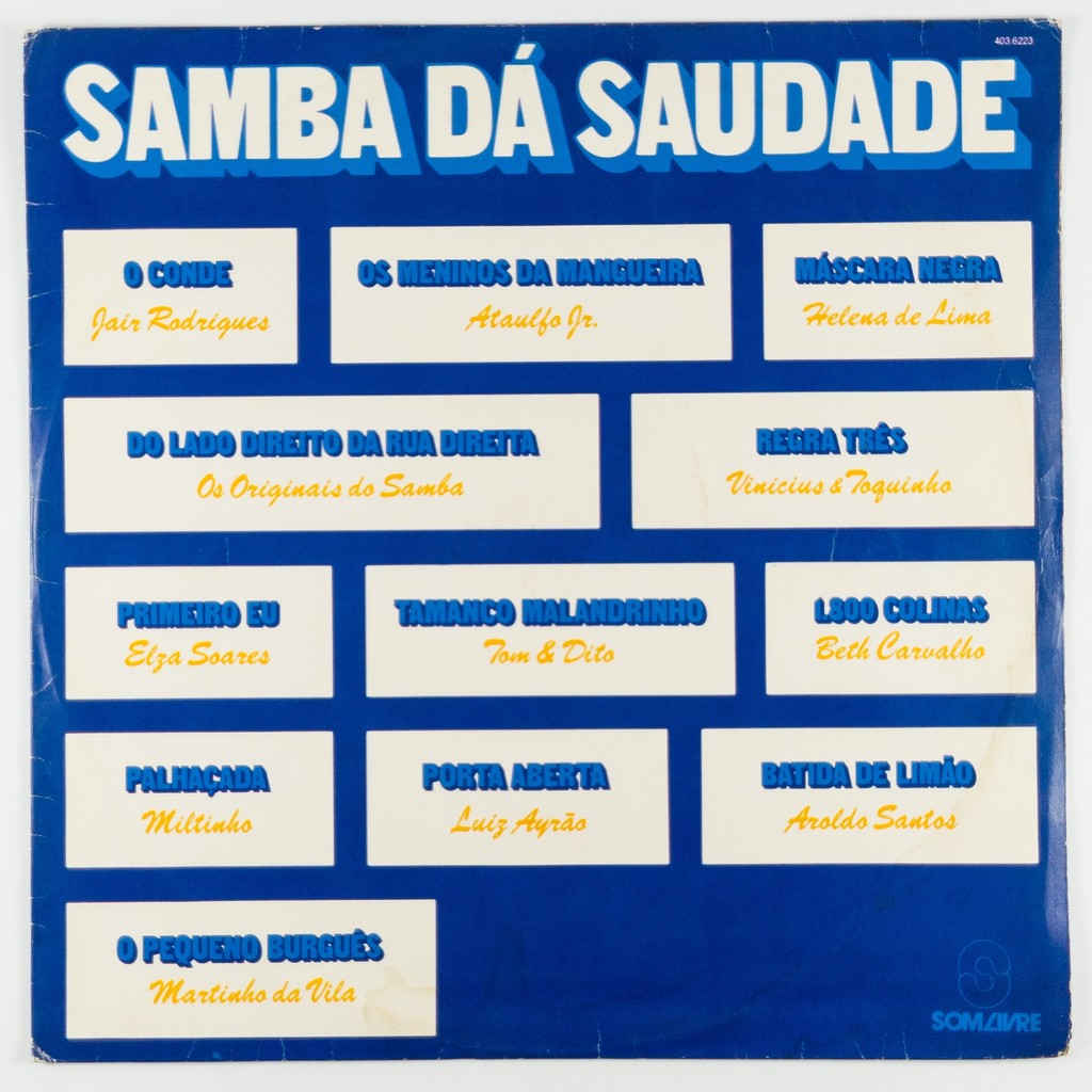 Disco Vinil LP Samba Dá Saudade D325