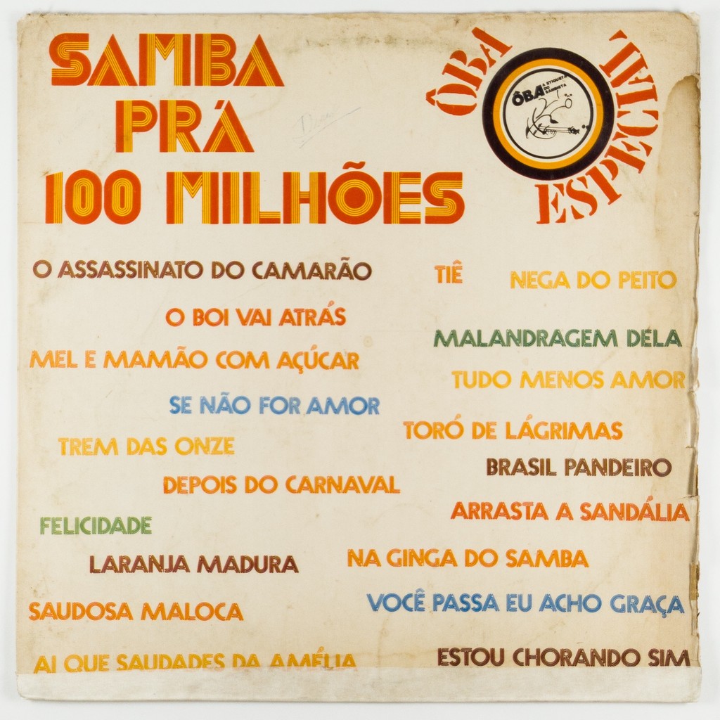 Disco Vinil LP Samba para 100 Milhões D323