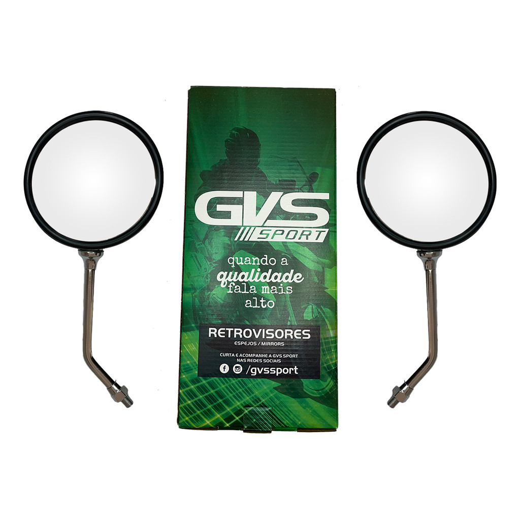 Retrovisor Cb 500 Cromado Honda Luiz Xv Redondo Gvs em Oferta na Shopee