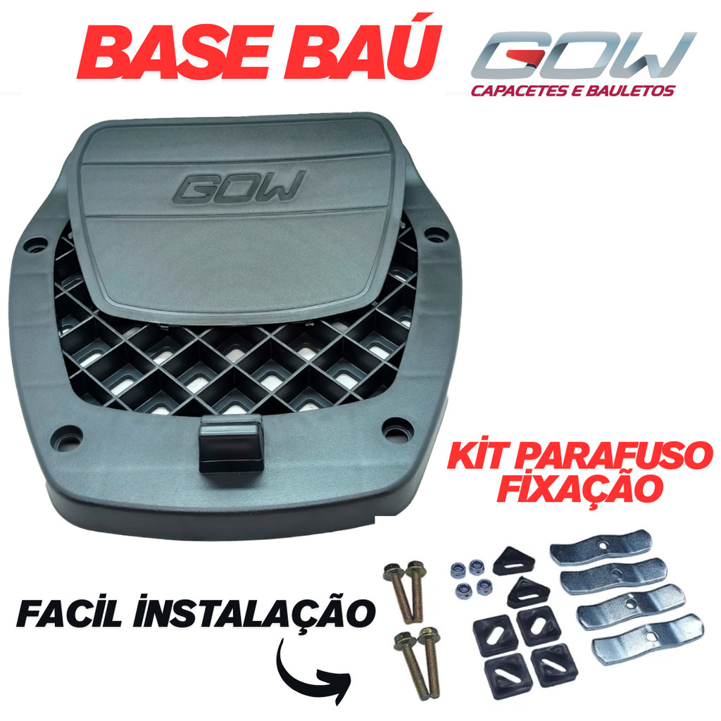 Base do Bau Bauleto Moto Gow G33 G40 30 33 40 47 Litros Para Xre 300 Da Cg Fazer Pra Twister Base do Bau Bauleto Moto Gow G33 G40 30 33 40 47 Litros Para Xre 300 Da Cg Fazer Pra Twister