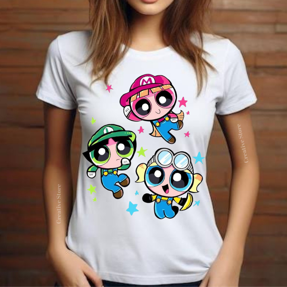 Camisa Estampada Meninas Super Poderosas: Blusas femininas, masculinas e infantis. Exclusivas!