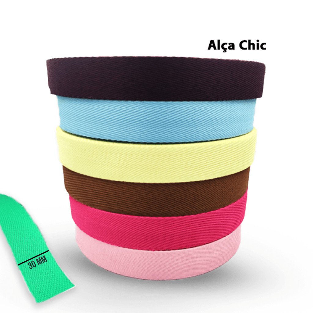 Fita Poliéster Alça Chic 3cm de Largura Estampada Losango Bolsa Mochila Mala Artesanato Patchwork