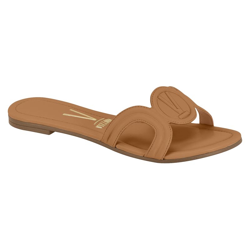 Sandalia Feminina Rasteira Casual Confortável Original Vizzano