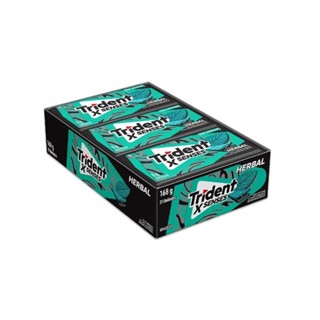 Chiclete Trident XSenses Herbal Sem Açúcar 8g - Caixa com 21 Unidades em Oferta na Shopee