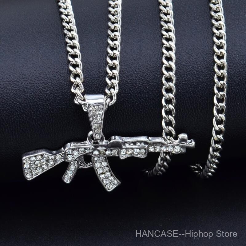 Novo Colar Masculino Estilo Hip-Hop Pingente Colar Masculino Colar Masculino Cheio De Diamantes