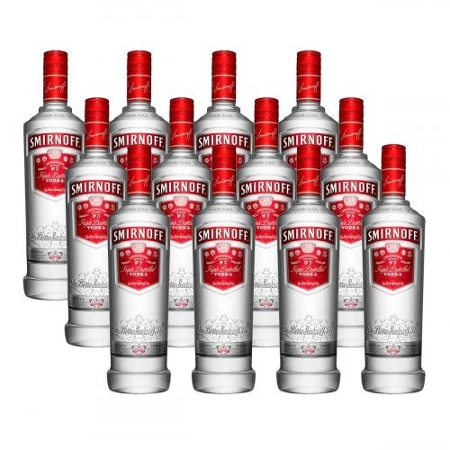 Vodka Smirnoff 600ml Caixa com 12 unidades em Oferta na Shopee