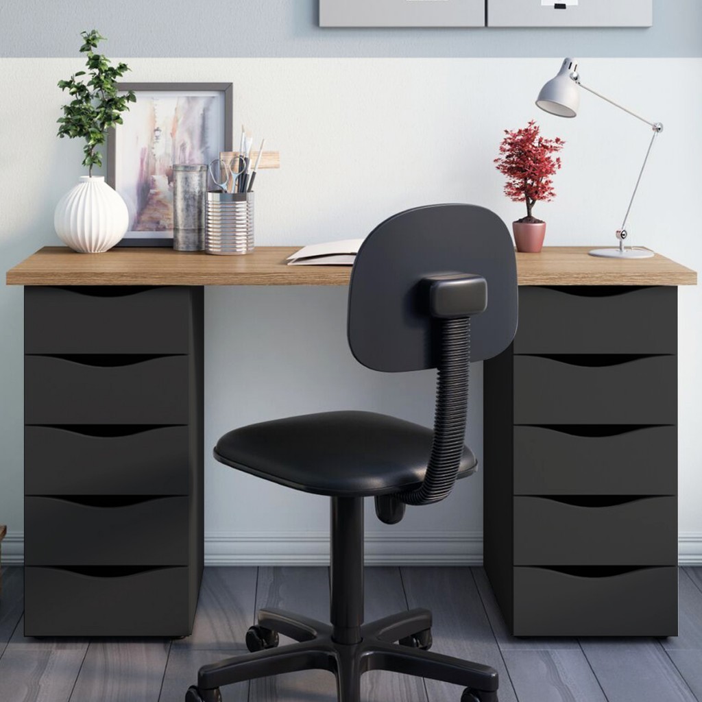 Mesa para Escritório Due 10 Gavetas - Artany Móveis em Oferta na Shopee