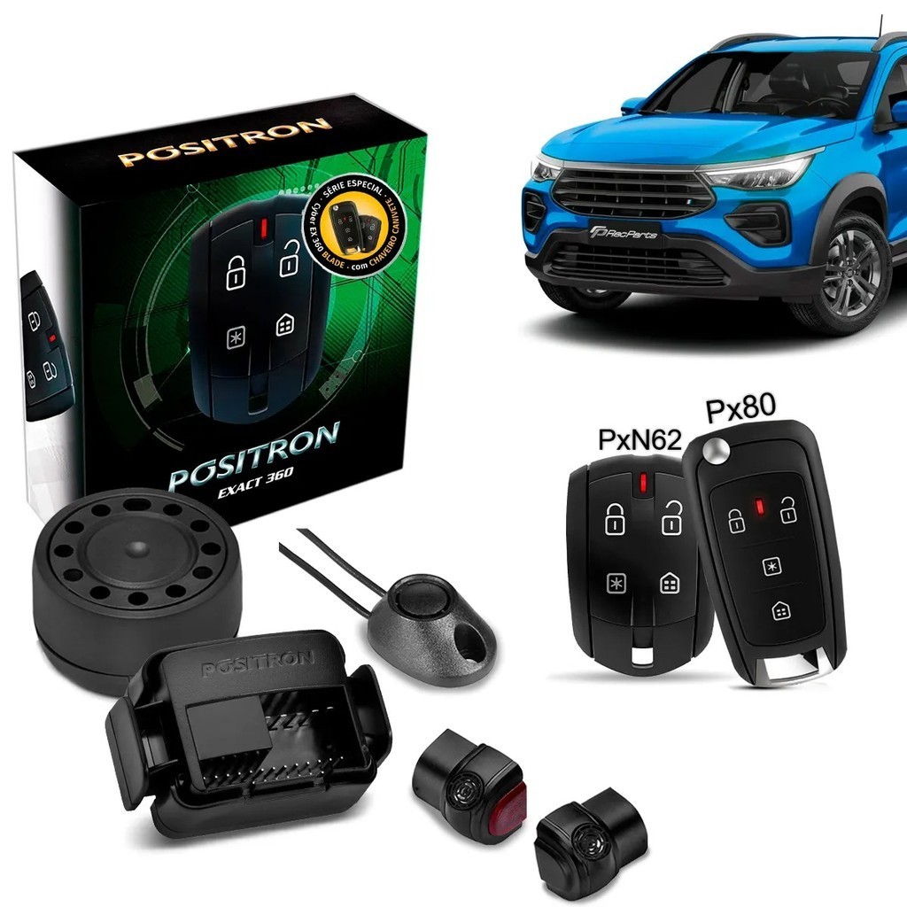 Alarme Automotivo Positron Cyber EX360 Exact Blade Universal 2 Controles Função Pânico