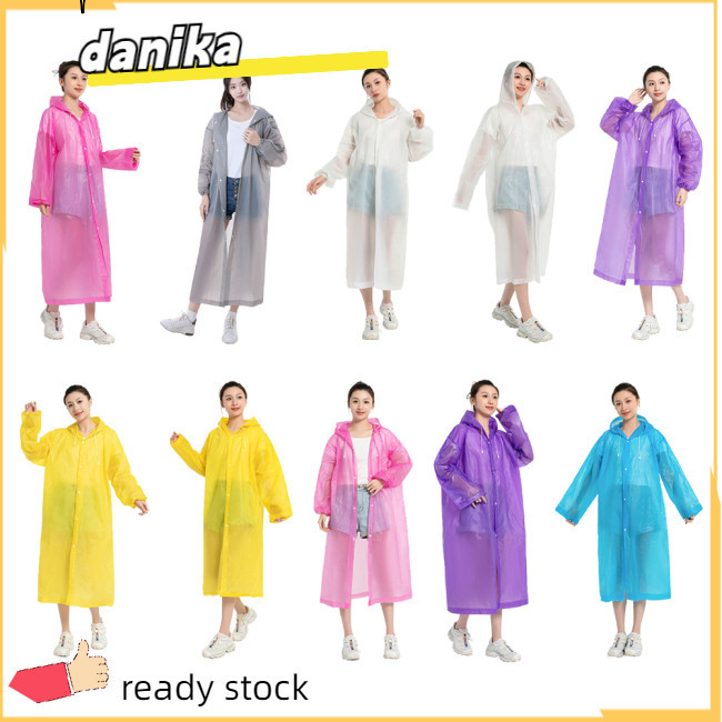 DANI Capa De Chuva Poncho Para Mulheres Homens , Reutilizável EVA Portátil Com Capuz De Cordão ,