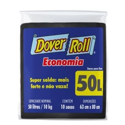 Saco Para Lixo 50L Dover Roll Economia 10Un