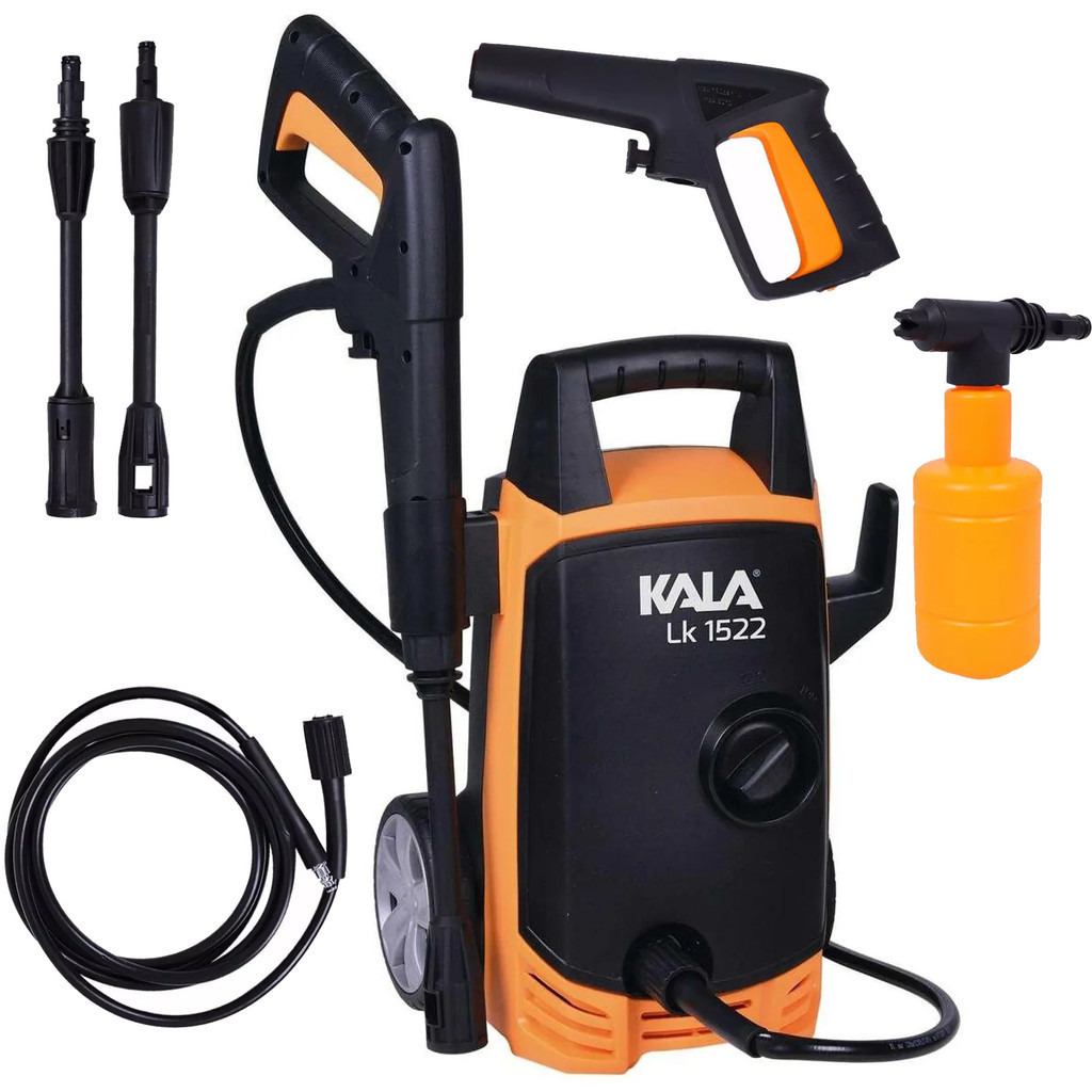 Lavadora Alta Pressão Lava Rápido 1400W 1522 Libras LK1522 Com Rodas + Kit Shampoo Kala em Oferta na Shopee