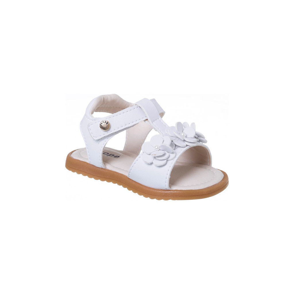 Sandália Infantil Feminina Ortopézinho Primeiros Passos Flores Brancas - Baby & Kids Fashion