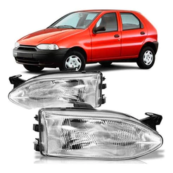 FAROL STRADA SIENA PALIO 1996 A 2000 CROMADO VIDRO ESQUERDO OU DIREITO