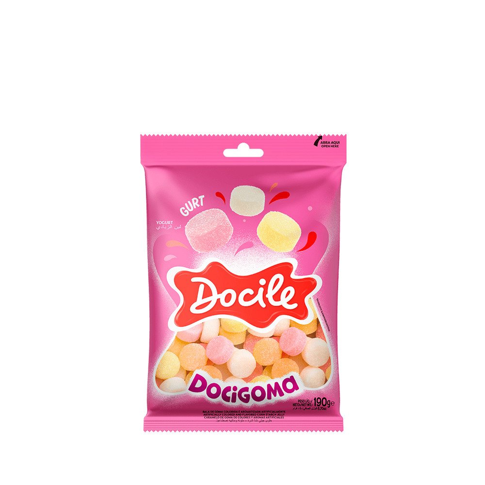Bala de Goma Tubo Gurt 190g - Docile em Oferta na Shopee